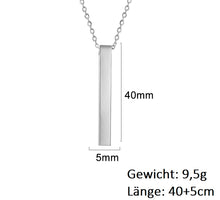 Lade das Bild in den Galerie-Viewer, Baren Anhänger | Personalisierte 3D Säulen Edelstahl-Anhänger mit Kette + kostenlose Gravur
