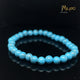 Geflochtene Kugelarmband 2 Satz türkis-blaue Natursteine