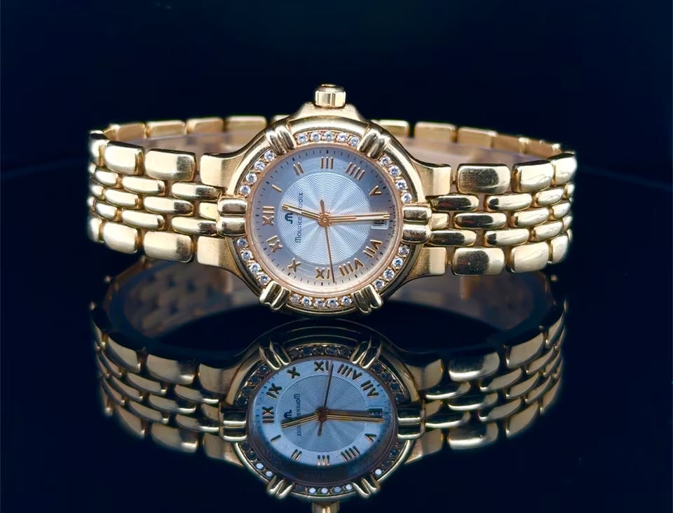Maurice Lacroix Calypso Damenuhr Gold 18K Brillanten | Quarz | Elegante Damenuhr