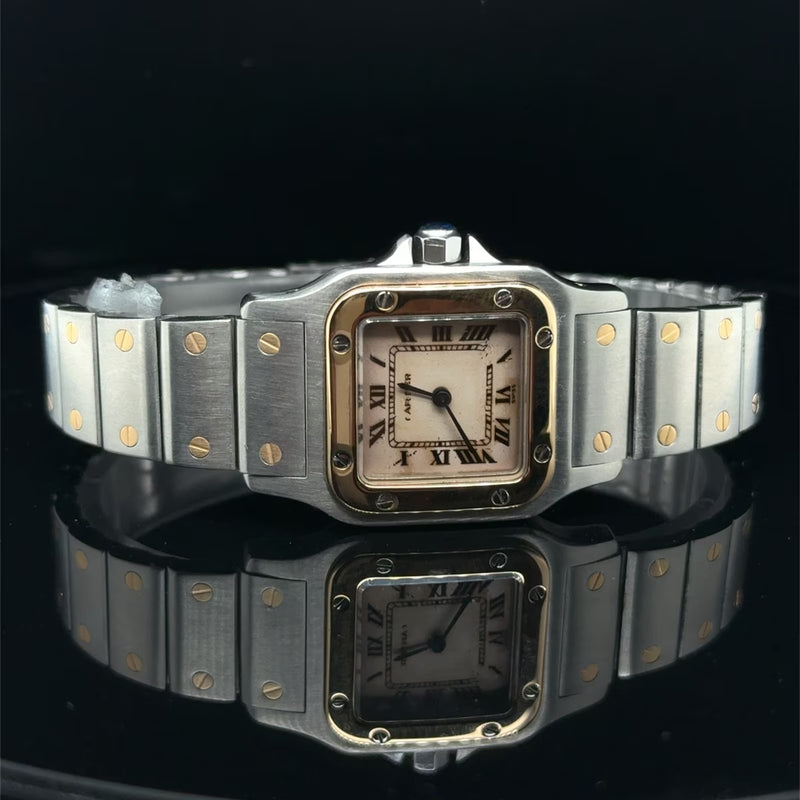 CARTIER Santos -Edelstahl / Gold * 24mm * Quartz