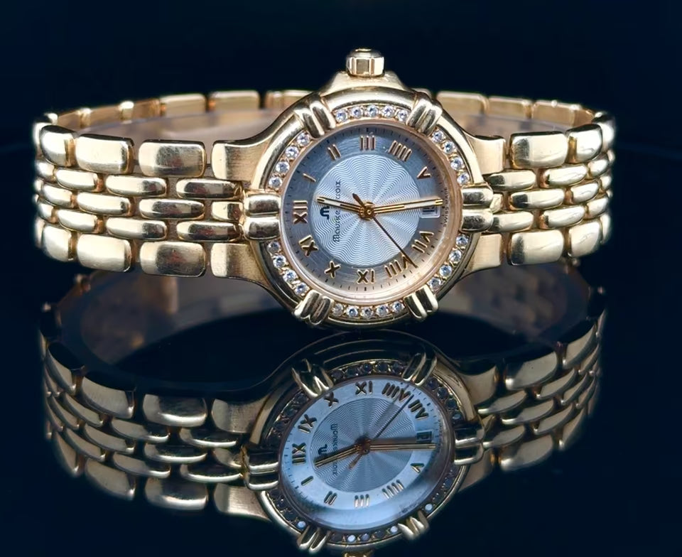 Maurice Lacroix Calypso Damenuhr Gold 18K Brillanten | Quarz | Elegante Damenuhr
