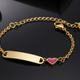 Individuelles Baby-Armband mit Herzanhänger – personalisierte Gravur aus Edelstahl