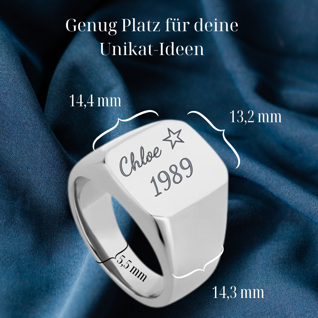 NEU| Siegelring Edelstahl inkl. Gravur