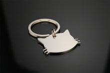 Lade das Bild in den Galerie-Viewer, Katzen-Schlüsselanhänger aus Edelstahl mit Gravur – Eleganter Charm