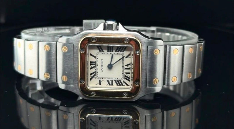CARTIER Santos -Edelstahl / Gold * 24mm * Quartz