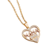 Muttertag | Edelstahl Doppel-Herz Anhänger + Kette