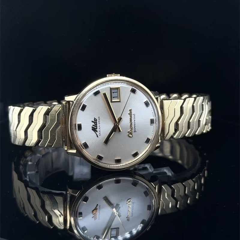 Mido Chronometer 36mm – 750 Gold Gehäuse & 585 Gold Armband – Vintage Automatic