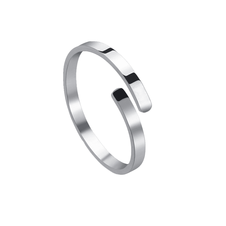 Edelstahl Damenring verstellbar | Personalisierte 3D Edelstahl-Ring  + kostenlose Gravur