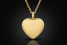 Lade das Bild in den Galerie-Viewer, Edler Herzanhänger aus Edelstahl mit Kette &amp; Füllset  – Gedenkschmuck mit Gravur