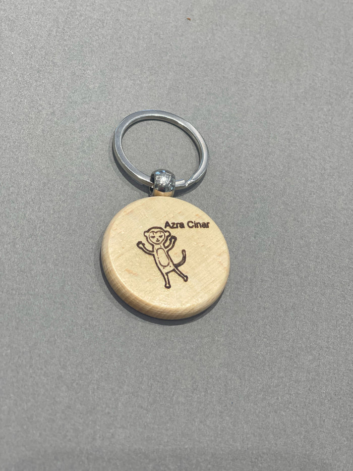 Schlüsselanhänger aus Holz | inkl. Lasergravur / Fotogravur