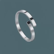 Laden und Abspielen von Videos im Galerie-Viewer, Verstellbarer 3D Edelstahl‑Damenring | Kostenlose Premium-Gravur
