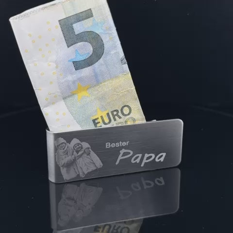 Hochwertige Geldklammer aus Edelstahl inkl. kostenloser Gravur