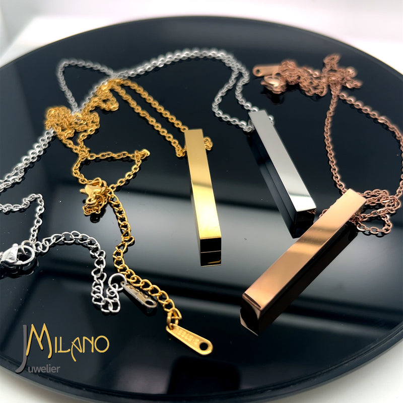 3D Gravur Baren Anhänger aus Edelstahl inkl. Kette - mit Gravur